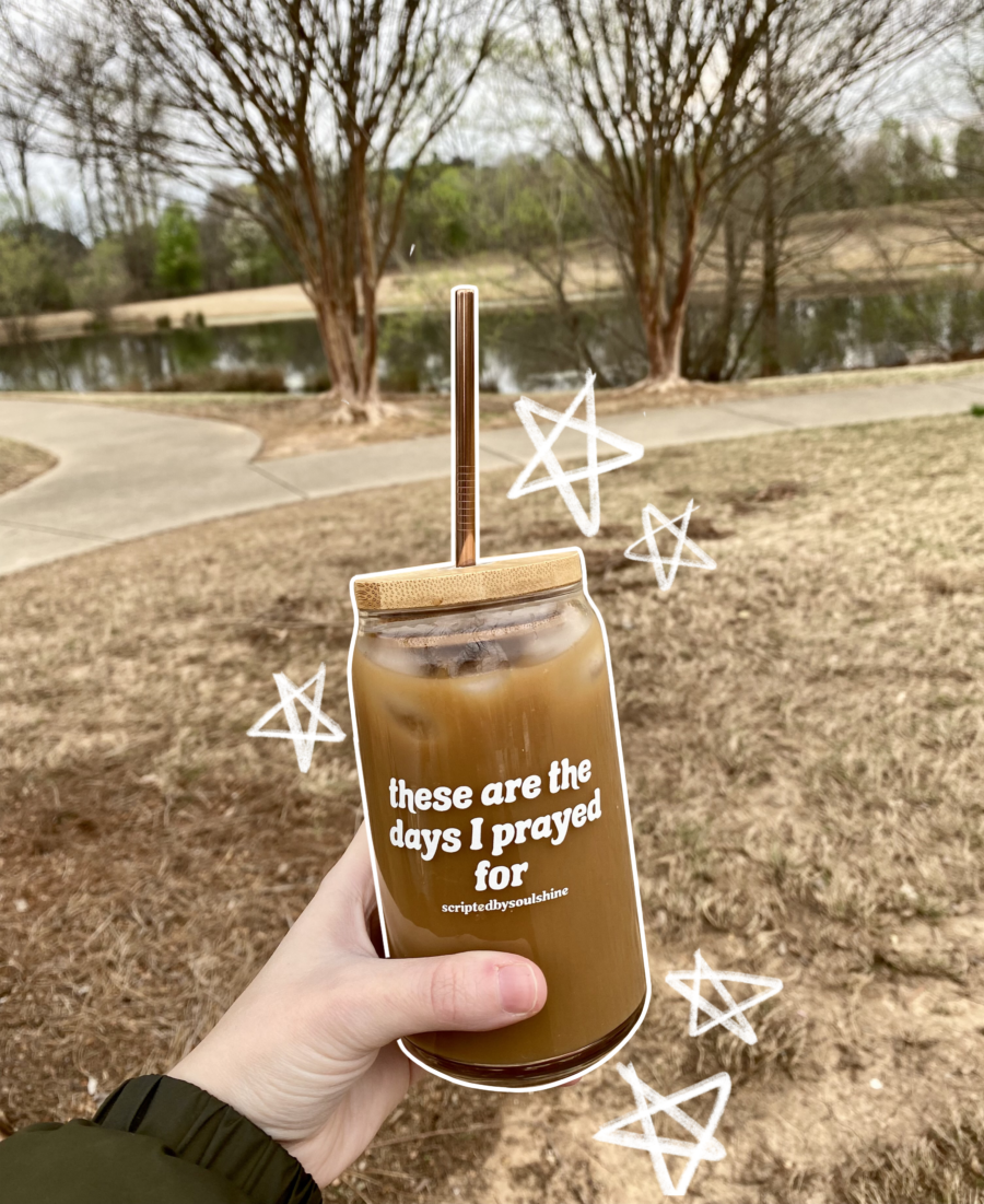 iced coffee glass lid rose gold straw (for 16oz can glasses